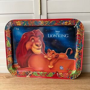 The Lion King Metal Tin Food Dinner Lap Tray Fold Out Leg Stands